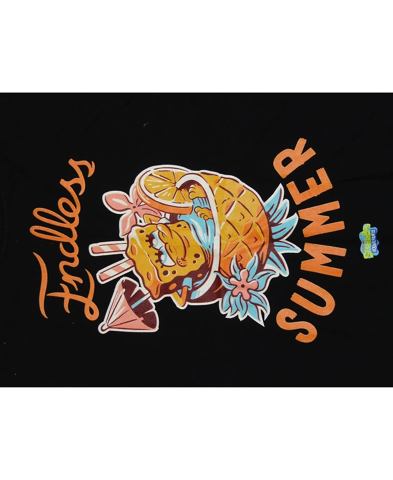 SpongeBob SquarePants Big & Tall The Pineapple Pool Drink Endless Summer Tee-4XL