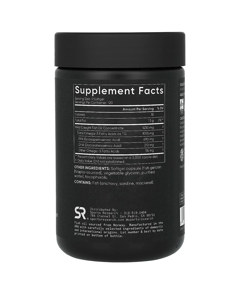 Sports Research Omega-3 Fish Oil