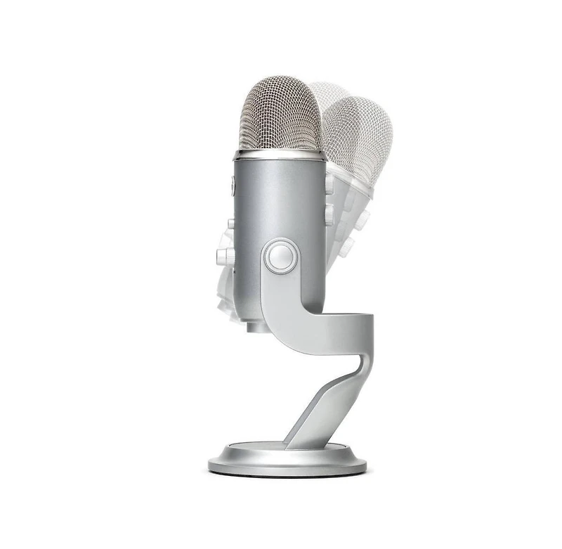 Blue Microphone Yeti Usb Mic (Silver) with Knox Gear Pop Filter and Usb Hub