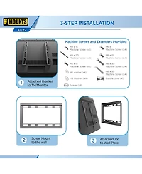 ProMounts Flat / Fixed Tv Wall Mount for 13" to 47" TVs, Holds up to 55lbs