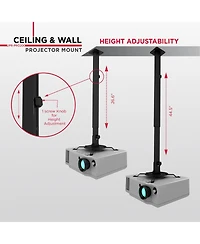 ProMounts Extendable Ceiling Projector Mount Holds up to 132lbs