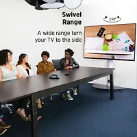 ProMounts Rolling Tv Stand with Swivel for 32"-72" Screens Holds up to 88lbs.
