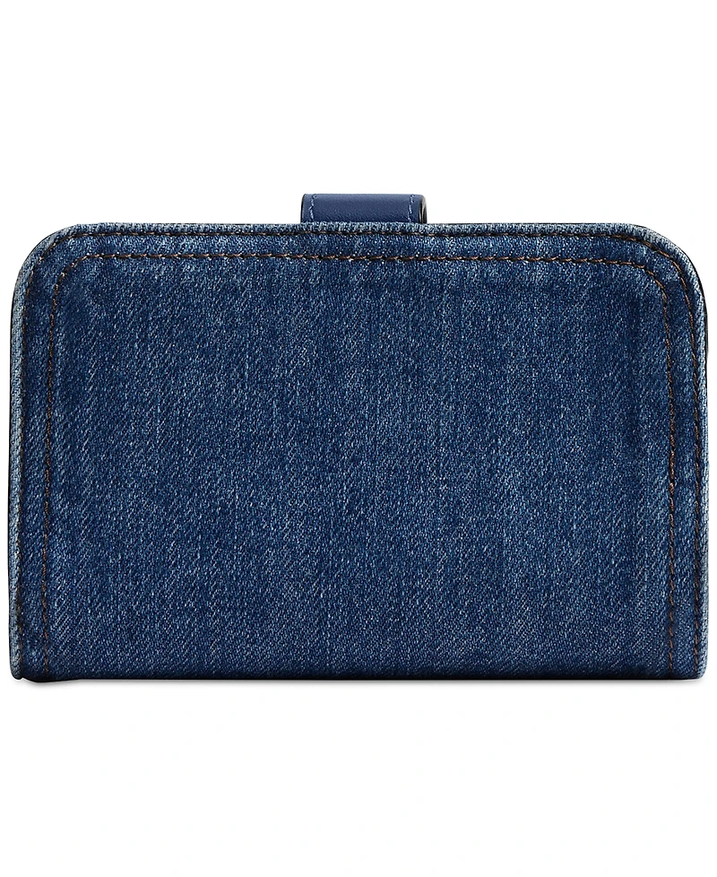 Coach Tabby Washed Denim Wallet