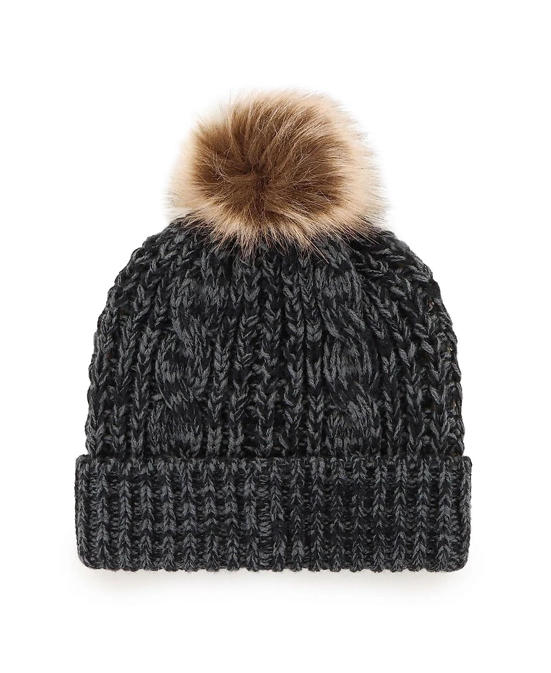 '47 Brand Women's Black Carolina Panthers Meeko Cuffed with Pom Knit Hat