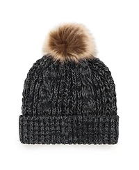 '47 Brand Women's Black Carolina Panthers Meeko Cuffed with Pom Knit Hat