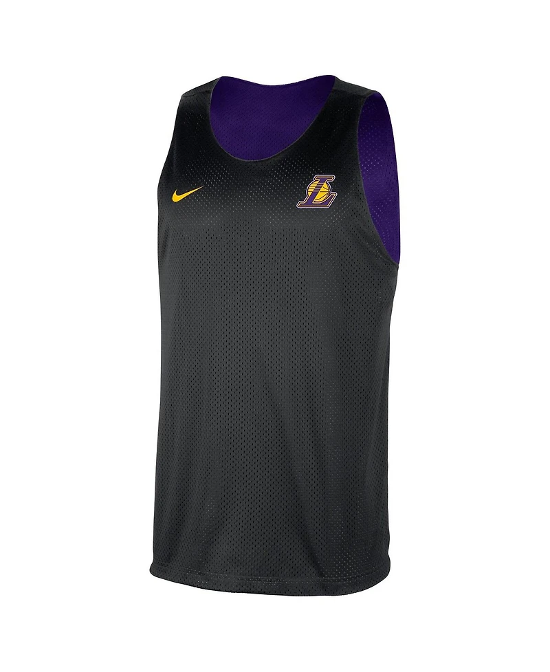 Nike Men's Purple/Black Los Angeles Lakers Courtside Reversible Mesh Practice Jersey