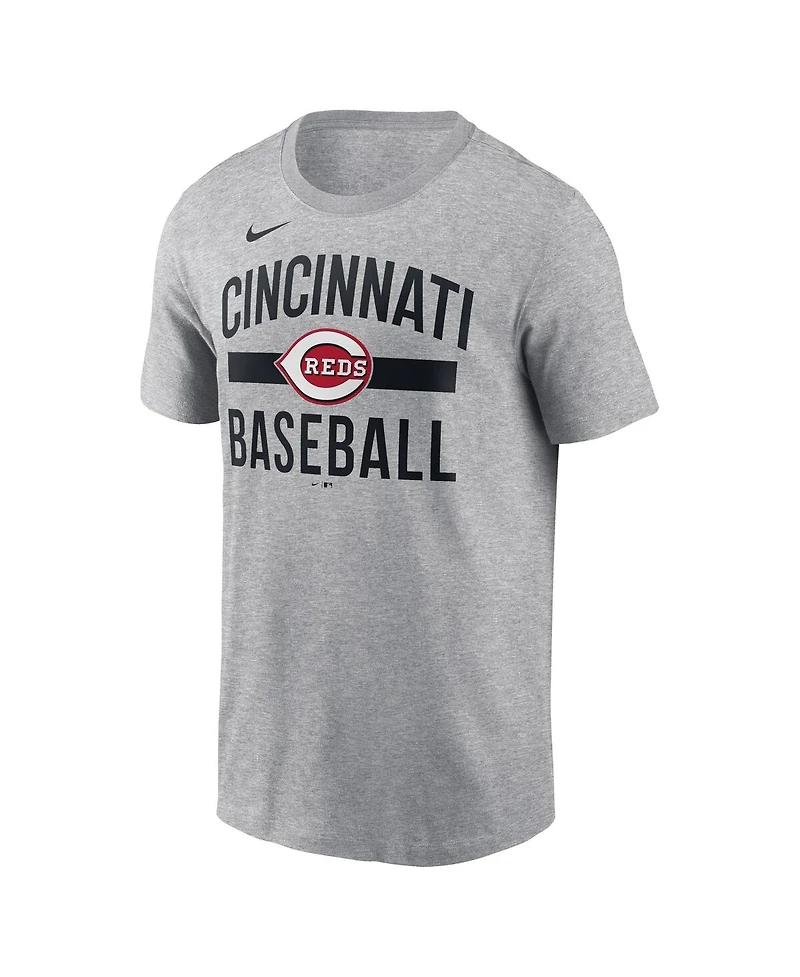 Nike Men's Heather Gray Cincinnati Reds Arched T-Shirt