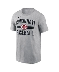 Nike Men's Heather Gray Cincinnati Reds Arched T-Shirt