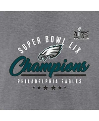 Fanatics Women's Heather Gray Philadelphia Eagles Super Bowl Lix Champions Prestigious Run Tri-Blend Scoop Neck Top