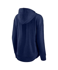 Women's Fanatics Heathered Navy Milwaukee Brewers Set to Fly Pullover Hoodie