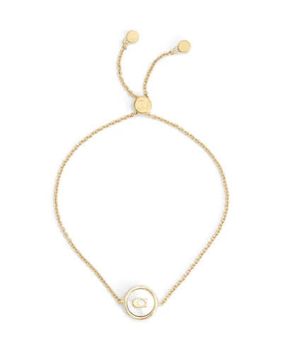 Coach Signature Mother of Pearl Coin Slider Bracelet