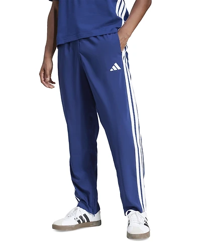 adidas Men's Stanford Essential Three-Stripes Open Hem Track Pants