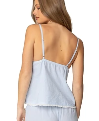 Edikted Women's Danna Pinstripe Babydoll Tank Top