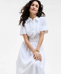 On 34th Women's Cotton Midi Shirtdress, Exclusively at Macy's
