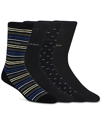 Calvin Klein Men's 4pk. Textured Logo Crew Socks