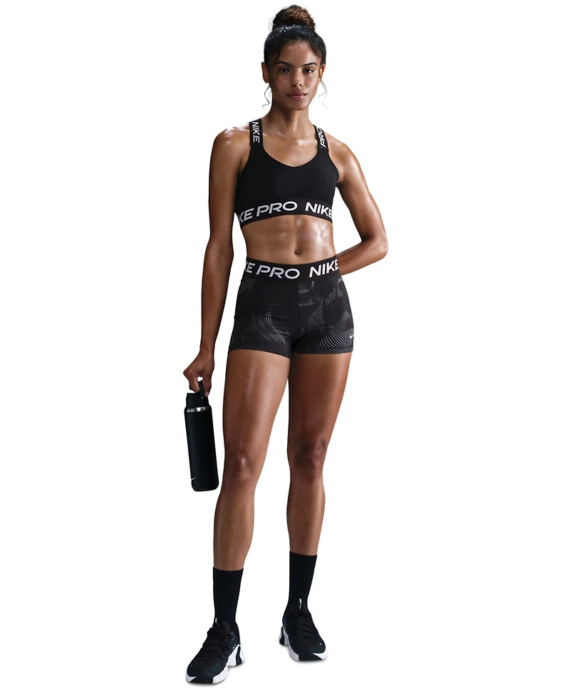 Nike Women's Pro Printed Jacquard-Waistband Shorts