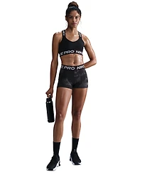 Nike Women's Pro Printed Jacquard-Waistband Shorts