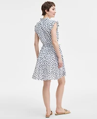 On 34th Women's V-neck Flutter-Sleeve Mini Dress, Exclusively at Macy's