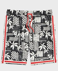 Mode of One Men's Vacation Palm 7" Mesh Shorts, Exclusively at Macy's