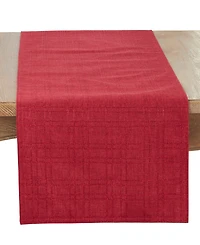Saro Lifestyle Refined Stitched Plaid Table Runner, 16" x 90"