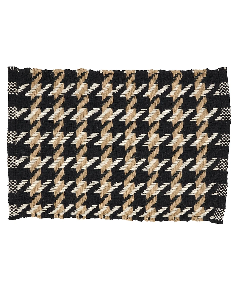 Saro Lifestyle Traditional Houndstooth Placemat, Set of 4