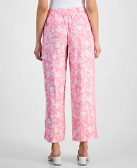 Jm Collection Petite Side-Panel Printed Pull-On Pants, Exclusively at Macy's