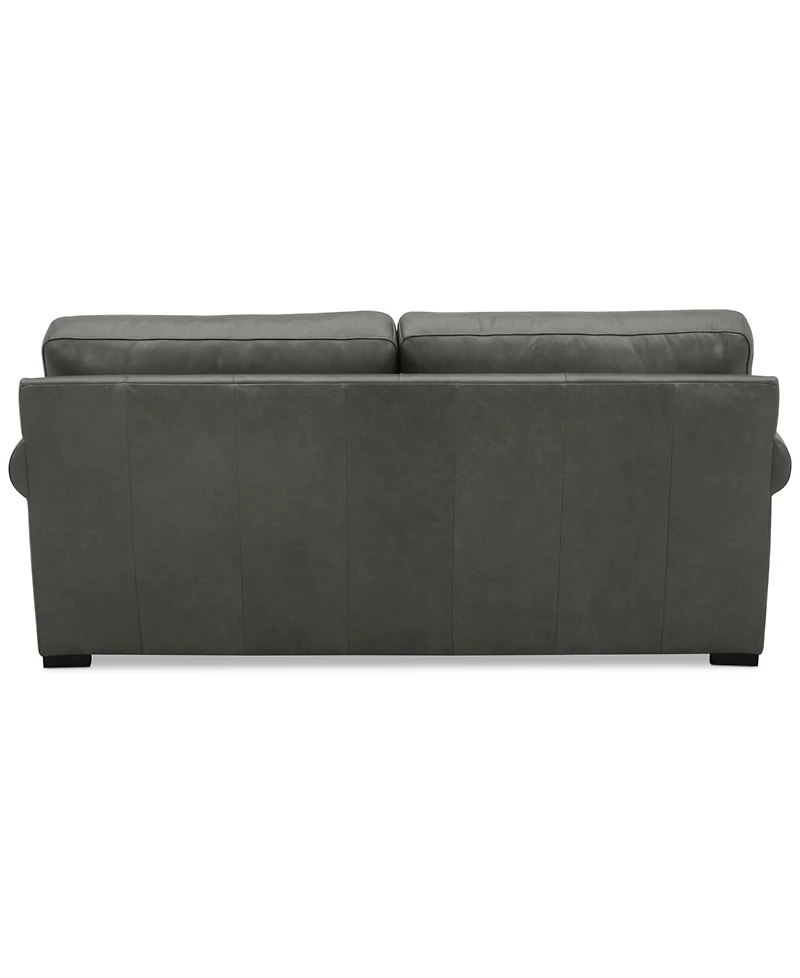 Radley Roll Arm 74" Leather Apartment Sofa, Exclusively at Macy's