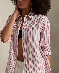 Polo Ralph Lauren Women's Classic-Fit Striped 100% Linen Shirt