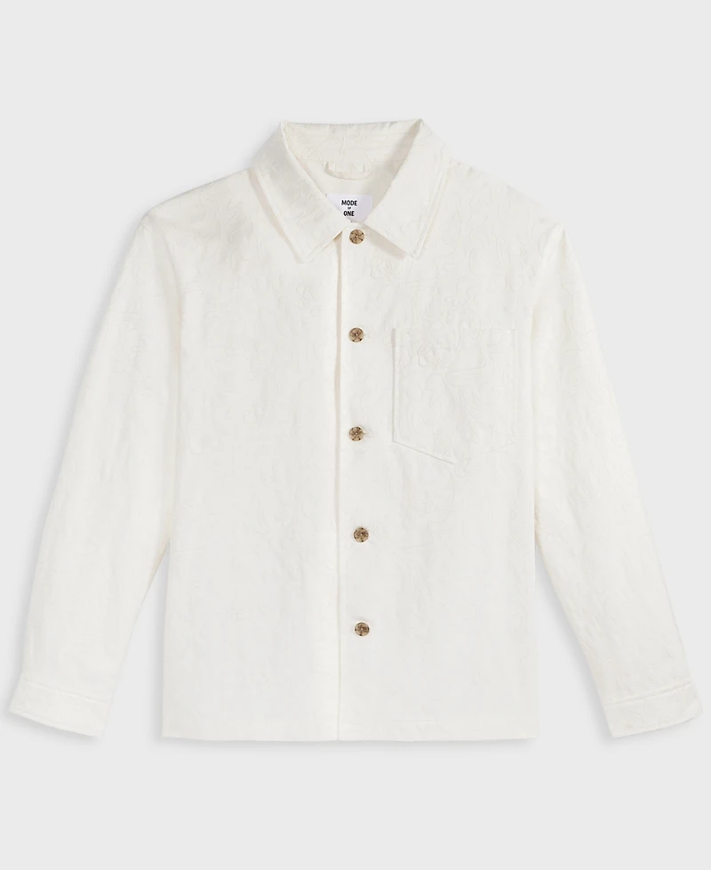 Mode of One Men's Embroidered-Twill Cotton Jacket, Exclusively at Macy's