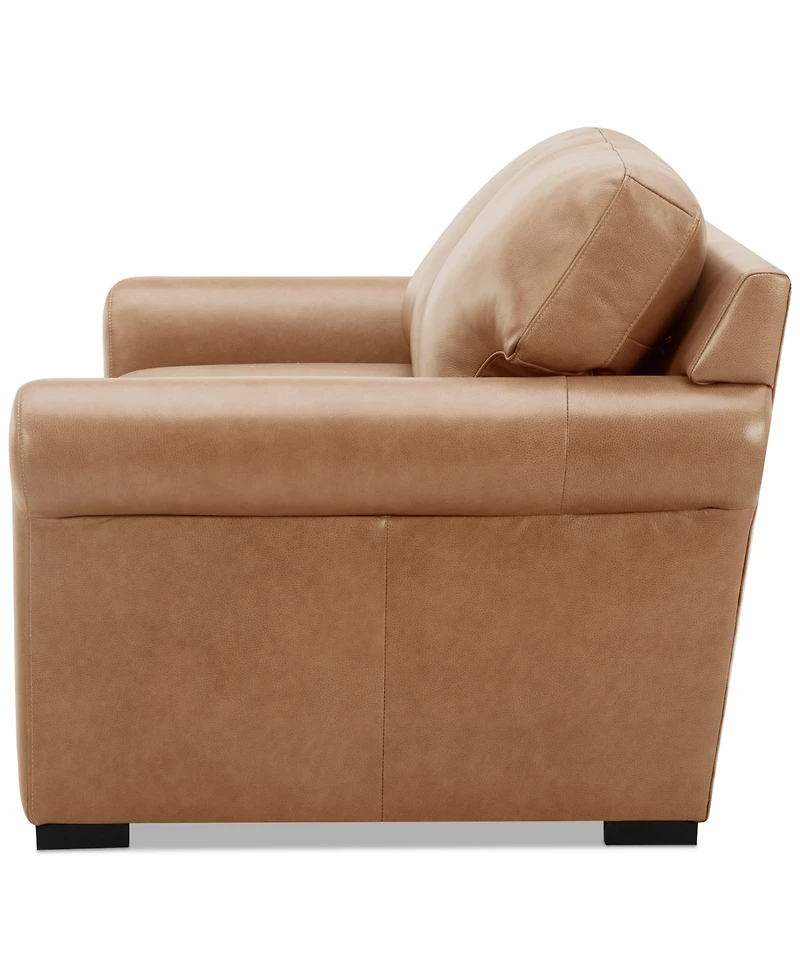 Radley Roll Arm 61" Leather Loveseat, Exclusively at Macy's