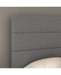 Boyd Sleep Ravenna Upholstered Linen Adjustable Height Headboard Platform Bed Frame