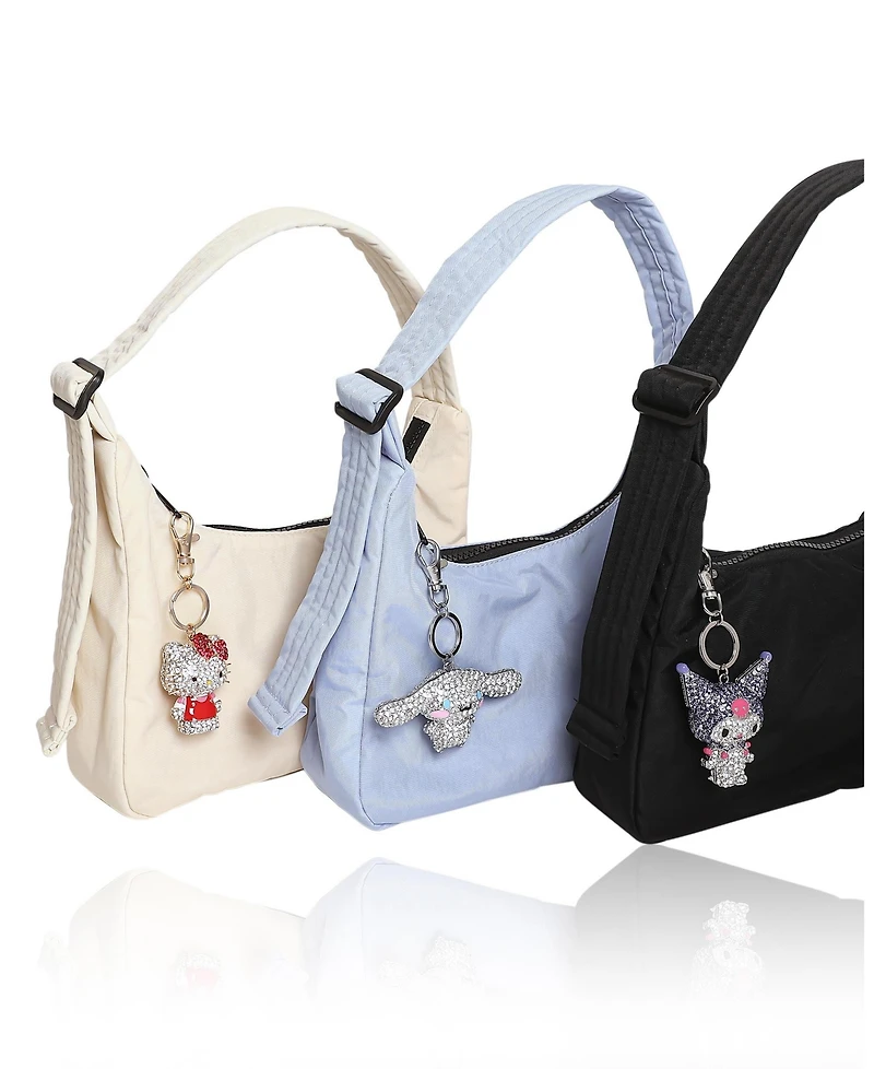 Sanrio Hello Kitty Pave 3D Bling Keychain - Bag Charm, Backpack Accessories, Travel Collectible Gift Keychains