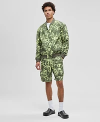 Mode of One Men's Abstracted Floral Regular-Fit Printed Bomber Jacket, Macy's Exclusive