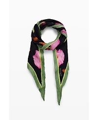 Desigual Women's Pleated floral scarf