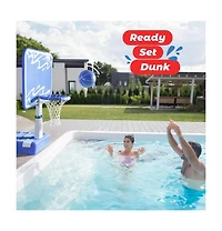 Pool Basketball Hoop 33"x25"x54" – Revolutionary Water Base and Storage System, Large Backboard, Pool Toys Basketball Game with 4 Adjustable Height, 2