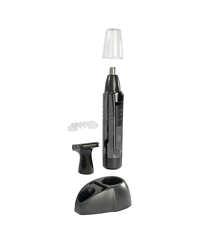 Nose, Ear and Facial Hair Groomer with Stand, Interchangeable Heads