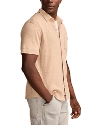 Lucky Brand Men's Linen Short Sleeve Button Down Shirt