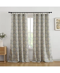 Hlc.me Messina Paisley Damask Patterned Window Back Tab Rod Pocket Curtains Bedroom