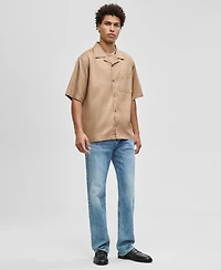 Mode of One Men's Relaxed-Fit Button-Down Utility Camp Shirt, Macy's Exclusive