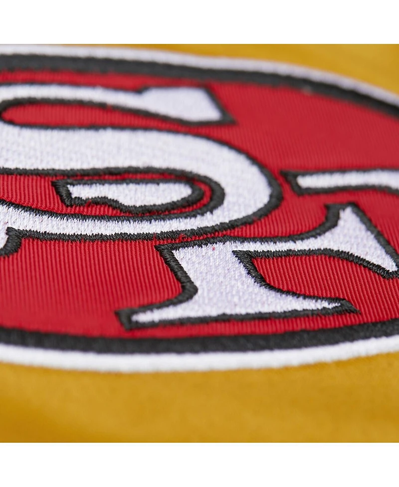 Mitchell & Ness Men's Gold San Francisco 49ers Double Down Satin Full-Snap Jacket
