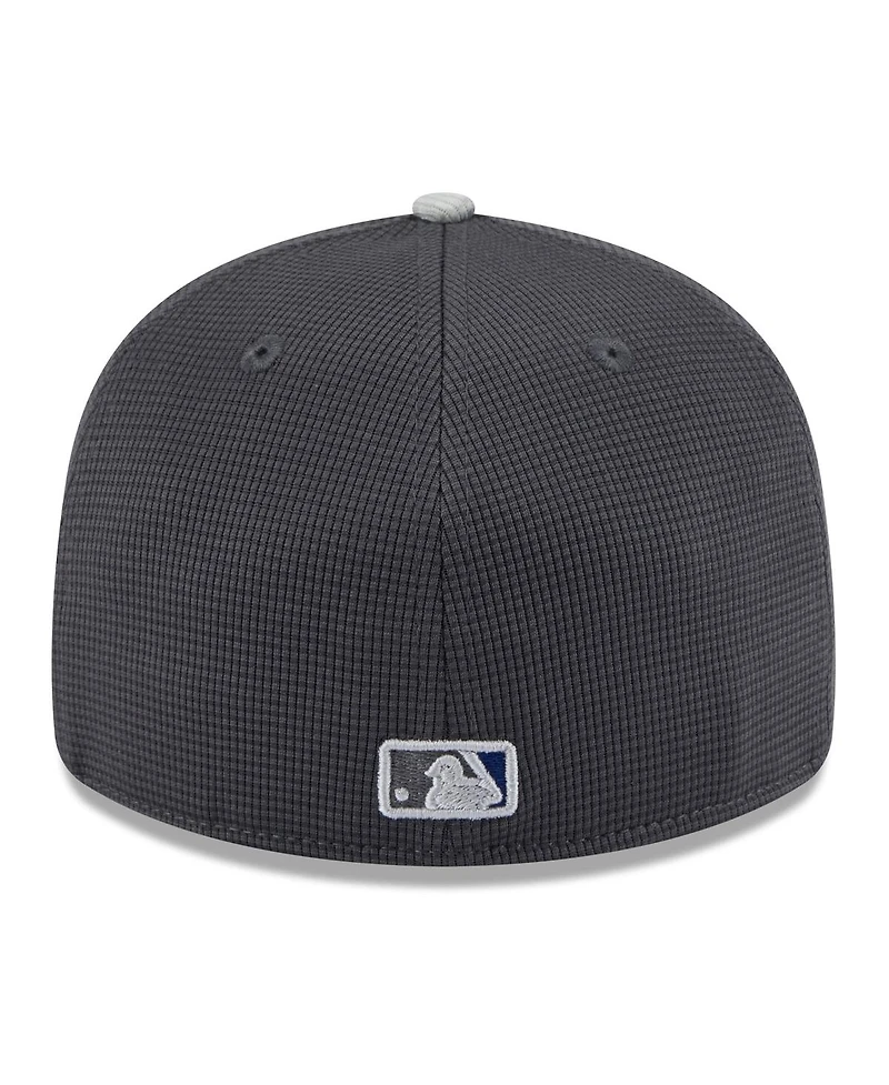 New Era Men's Gray/Royal Los Angeles Dodgers 2025 Batting Practice Low Profile 59FIFTY Fitted Hat