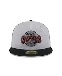 New Era Men's Gray/Black San Francisco Giants 2025 Batting Practice 59FIFTY Fitted Hat