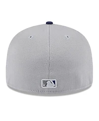New Era Men's Gray/Navy Tampa Bay Rays 2025 Batting Practice 59FIFTY Fitted Hat