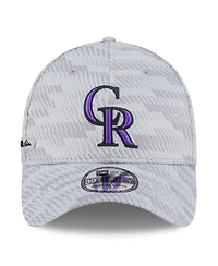 New Era Men's Gray Colorado Rockies 2025 Mlb Clubhouse 39THIRTY Flex Hat