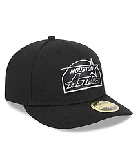 New Era Men's Black Houston Astros 2025 Mlb Clubhouse Low Profile 59FIFTY Fitted Hat