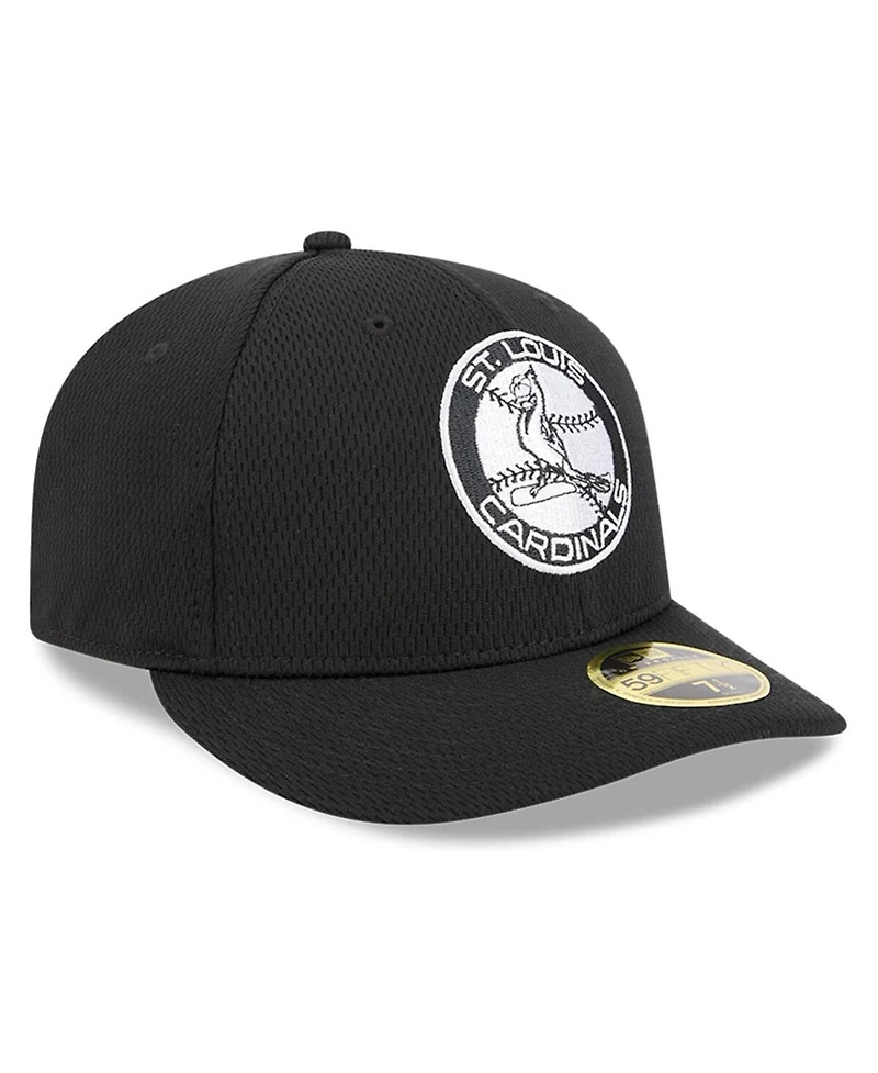 New Era Men's Black St. Louis Cardinals 2025 Mlb Clubhouse Low Profile 59FIFTY Fitted Hat