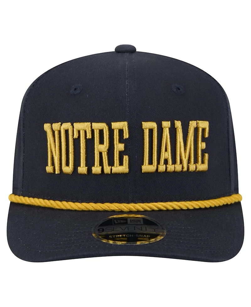 New Era Men's Navy Notre Dame Fighting Irish 9SEVENTY Stretch-Snap Adjustable Hat