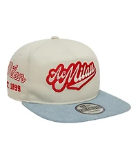 New Era Men's Tan Ac Milan Denim Golfer Snapback Hat
