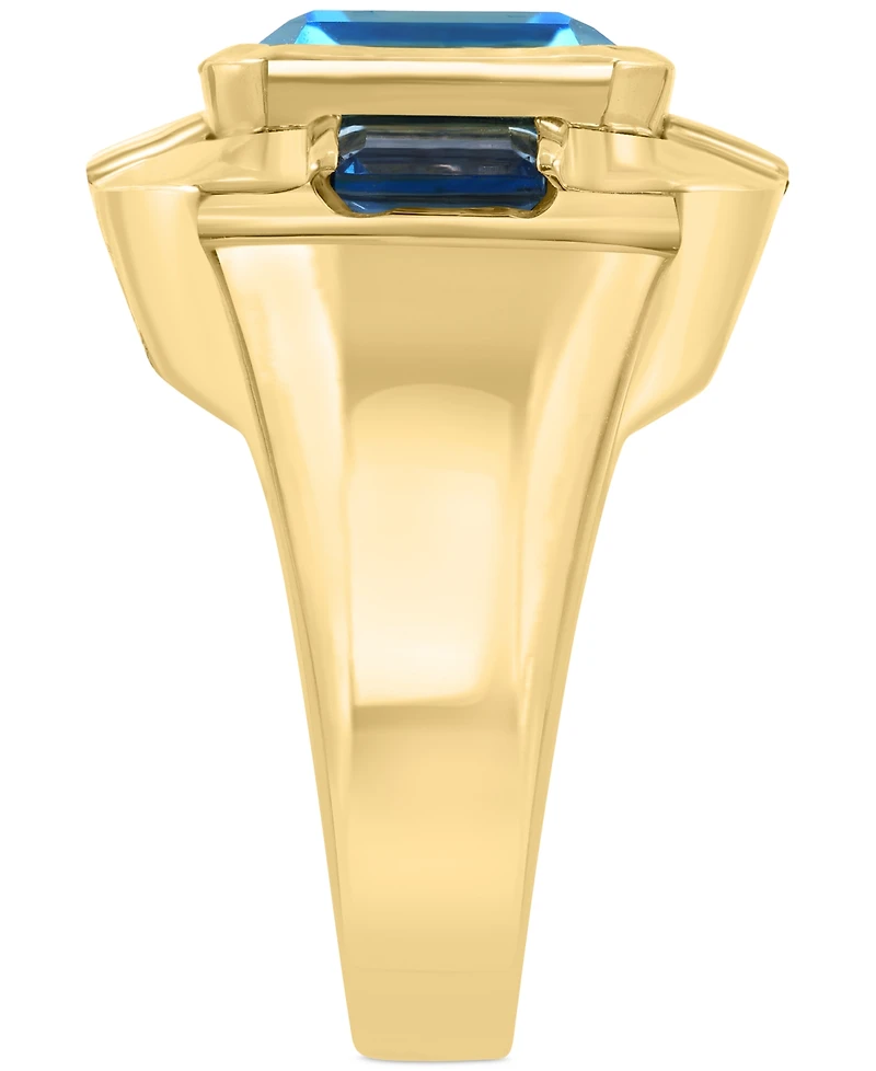 Effy Blue Topaz (7 ct. t.w.) & London Blue Topaz (1-1/2 ct. t.w.) Statement Ring in 14k Gold-Plated Sterling Silver