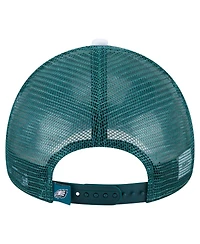 New Era Big Boys and Girls Midnight Green Philadelphia Eagles Sport Night Color Block 9FORTY A-Frame Trucker Adjustable Hat